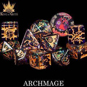 NEW - Dice Set - Archmage‎ - 11 Resin Dice - Dungeons and Dragons